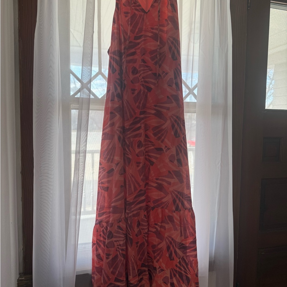Nine West Floral Patterned Sleeveless Maxi Dress